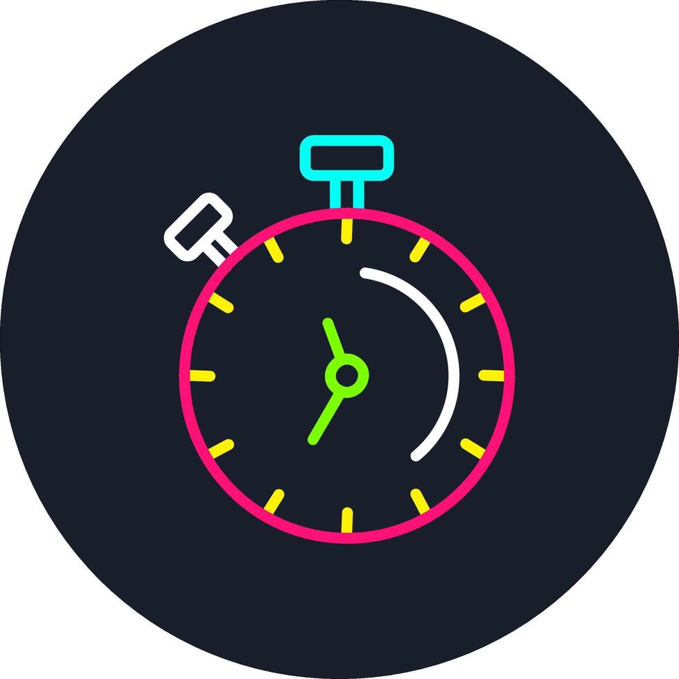 Stopwatch Line Multi Color Design vector