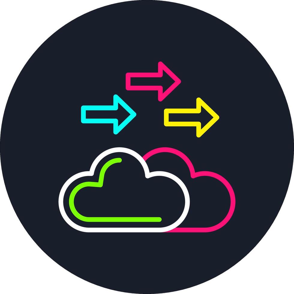 Migrating Line Multi Color Design vector
