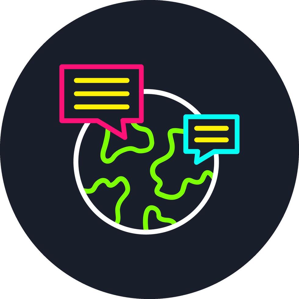Forum Line Multi Color Design vector
