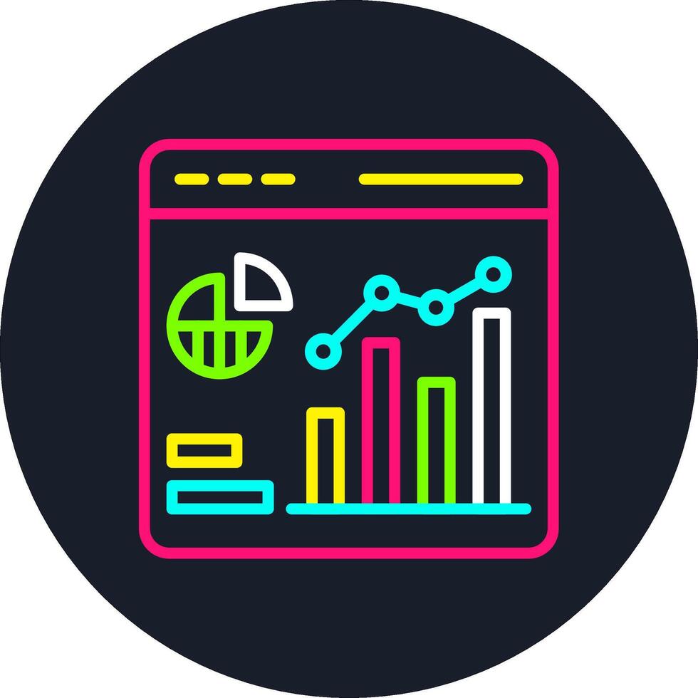Predictive Chart Line Multi Color Design vector