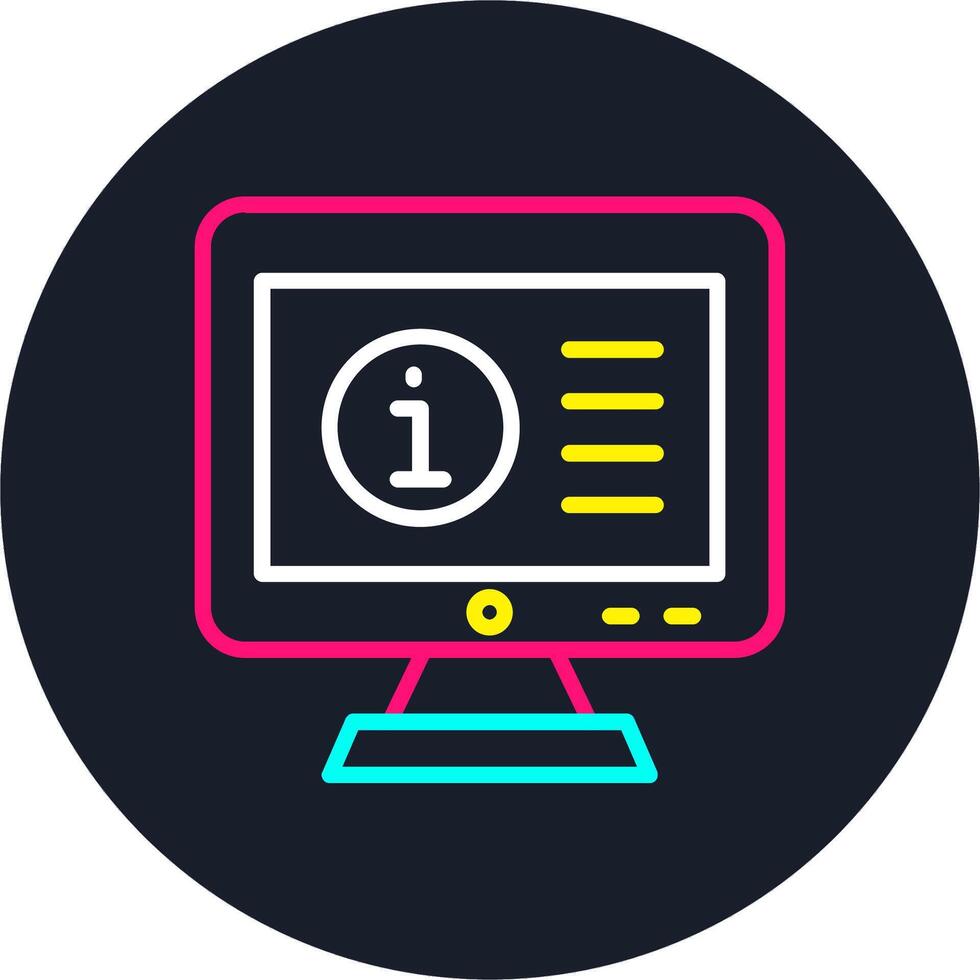 Computer Line Multi Color Design vector