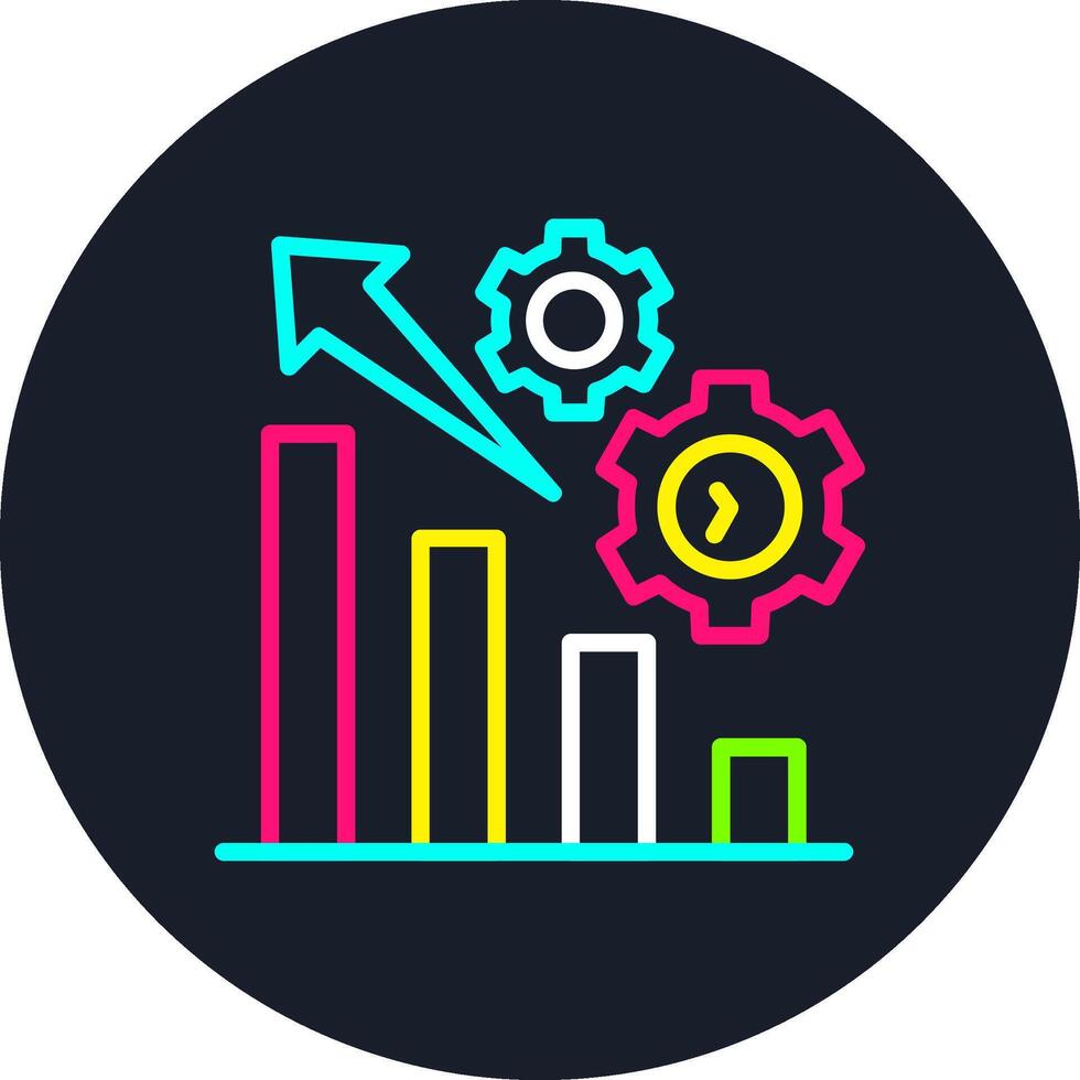 Efficiency Management Line Multi Color Design vector