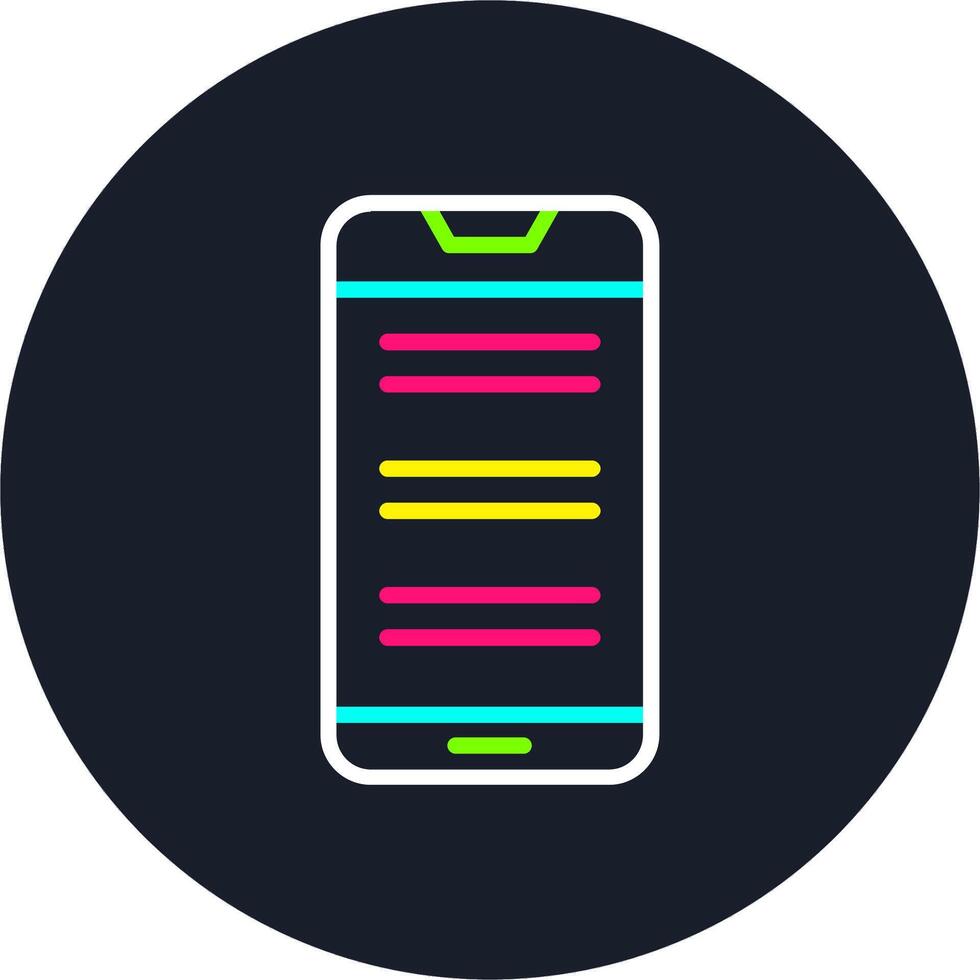 Mobile phone Line Multi Color Design vector