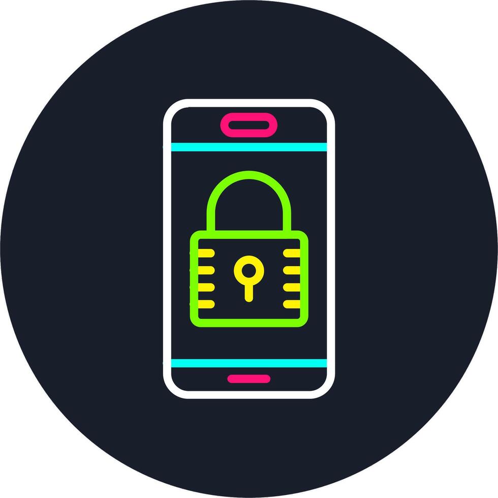Lockout Line Multi Color Design vector
