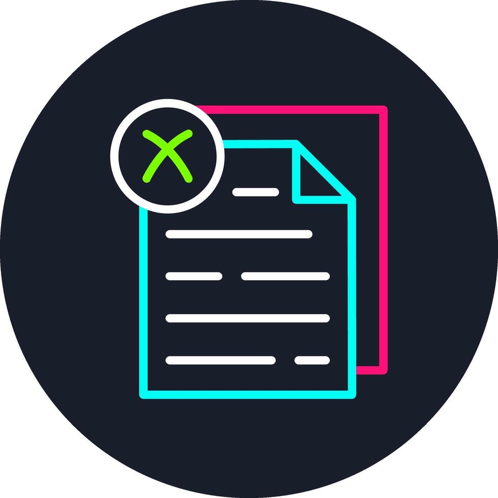 Rejected Line Multi Color Design vector