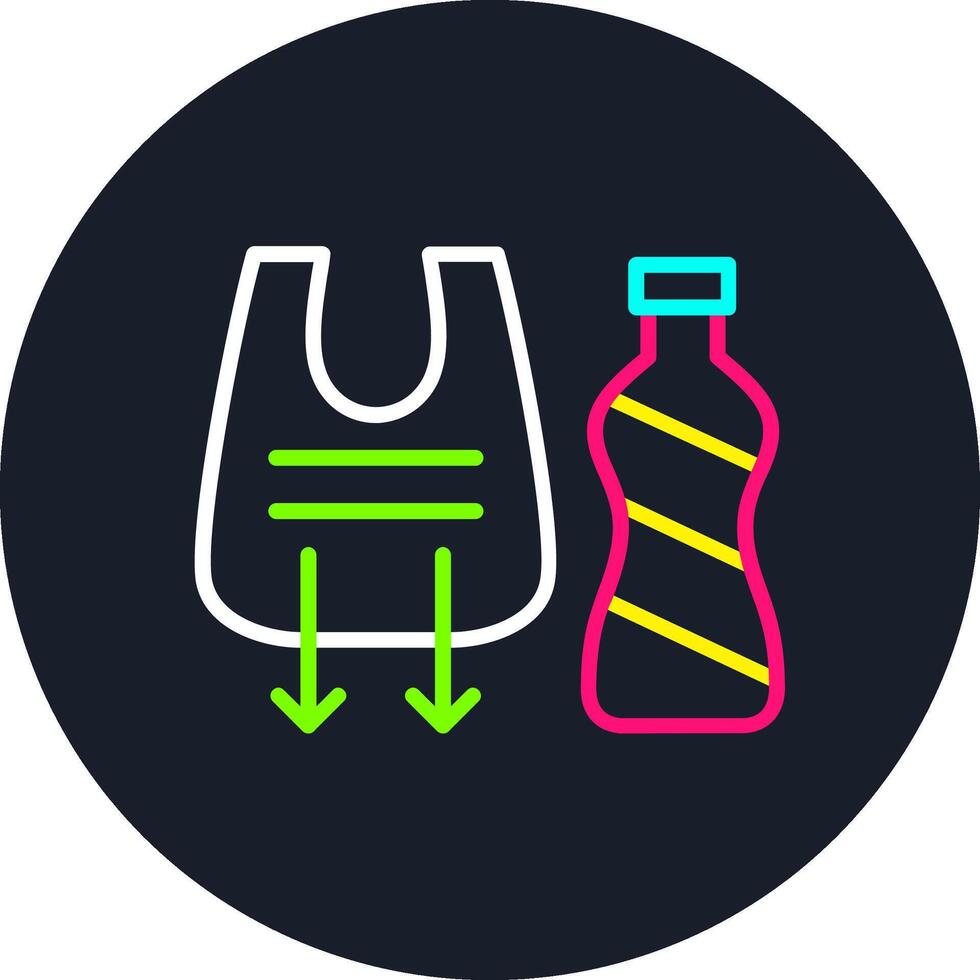 Reduce Plastic Line Multi Color Design vector
