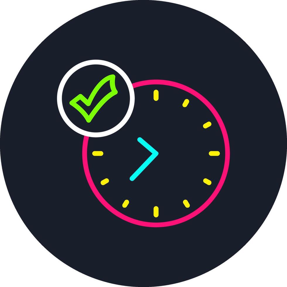 Clock Line Multi Color Design vector