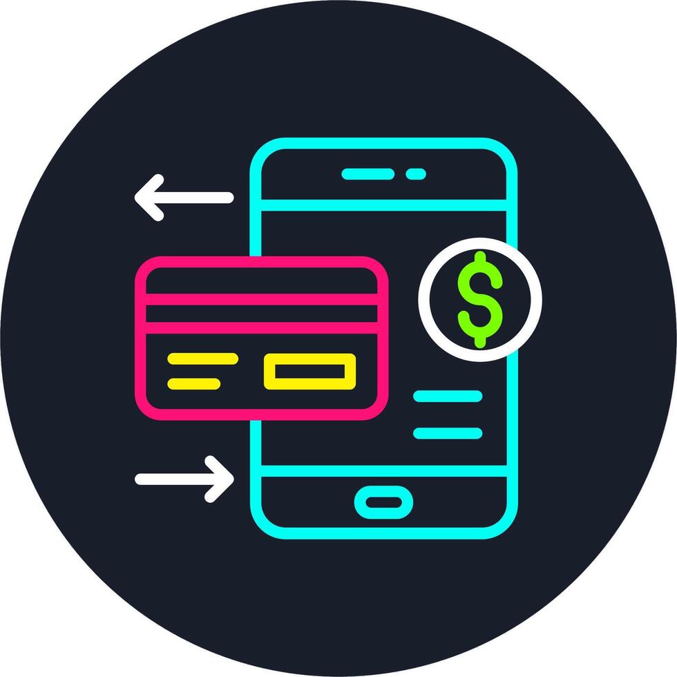 Payment Line Multi Color Design vector