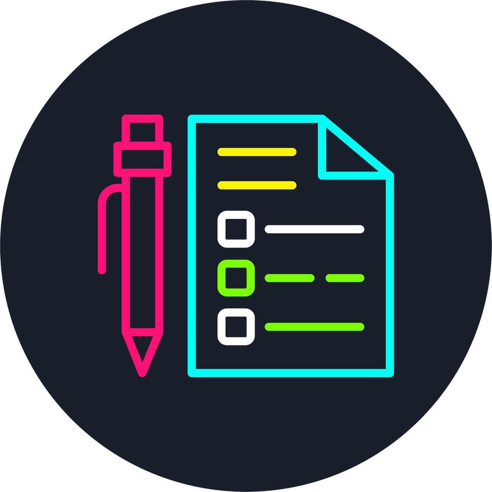 Quiz Line Multi Color Design vector