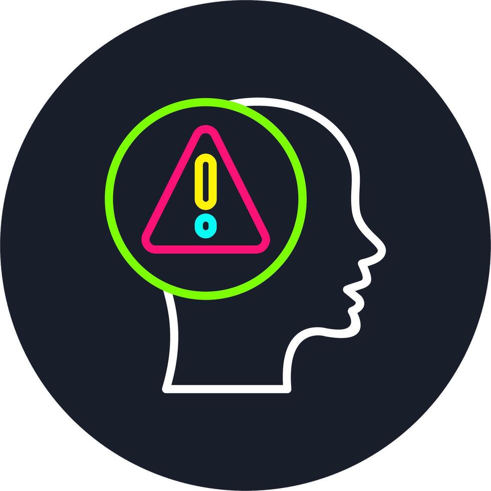 Mental Health Line Multi Color Design vector