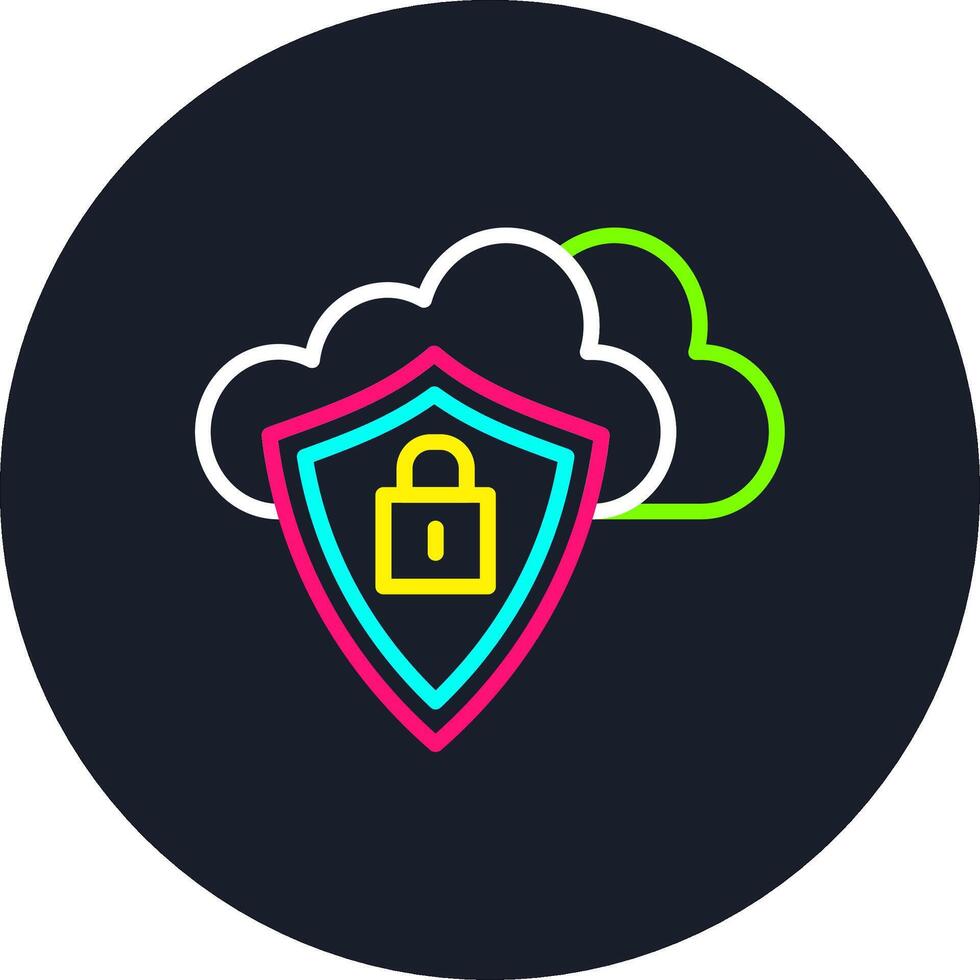 Private Line Multi Color Design vector
