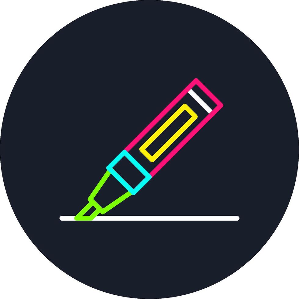 Marker Line Multi Color Design vector