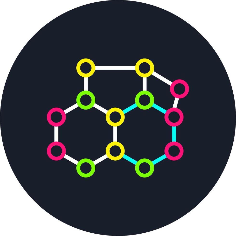 Molecule Line Multi Color Design vector