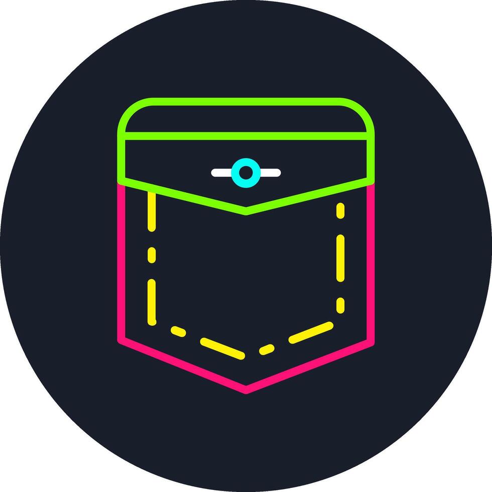Pocket Line Multi Color Design vector
