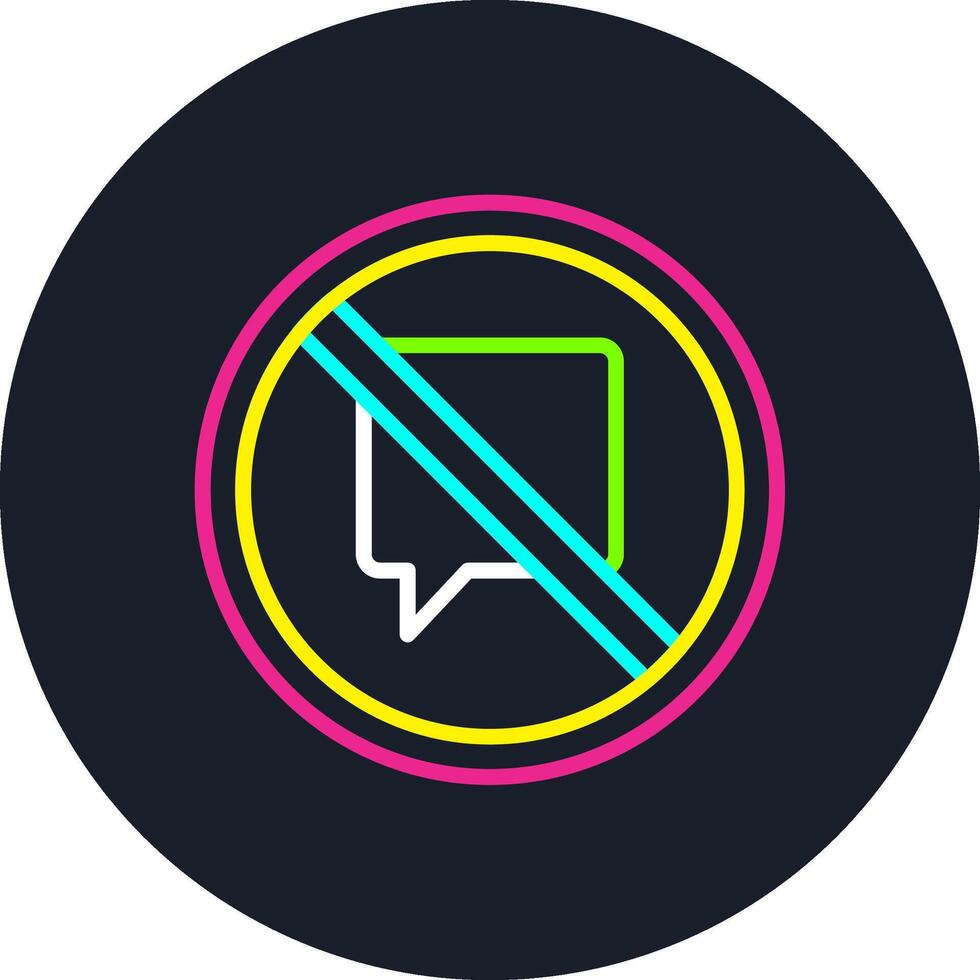 No Talk Line Multi Color Design vector