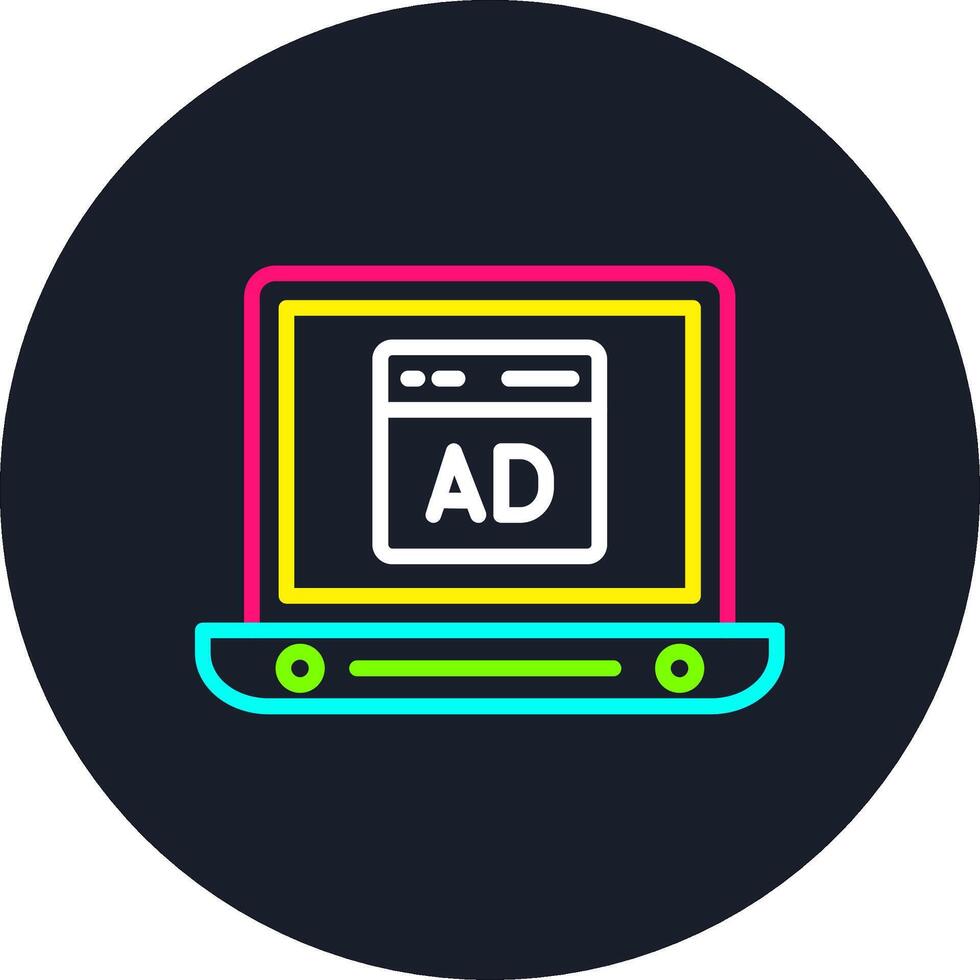 Ad Line Multi Color Design vector