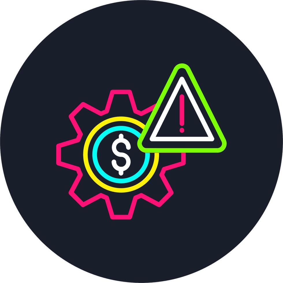 Risk Management Line Multi Color Design vector