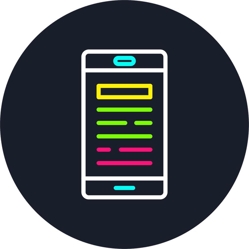 Phone Line Multi Color Design vector