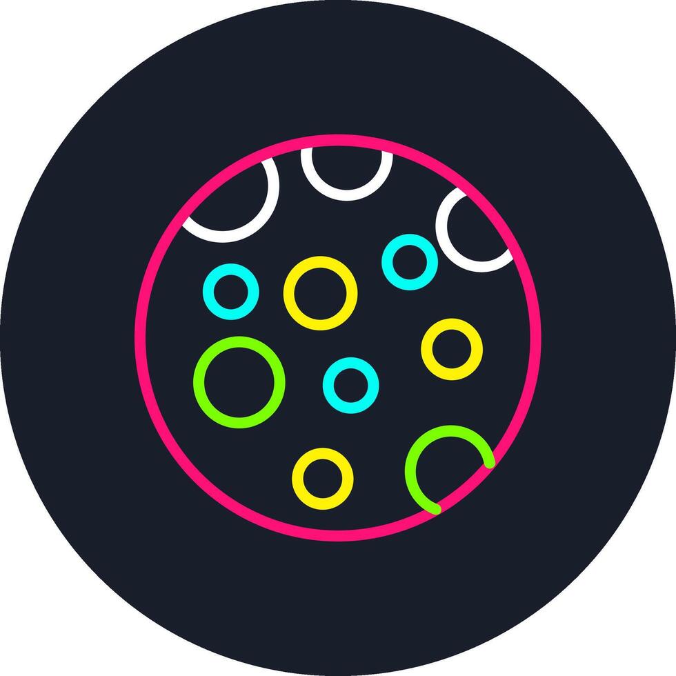 Full Moon Line Multi Color Design vector