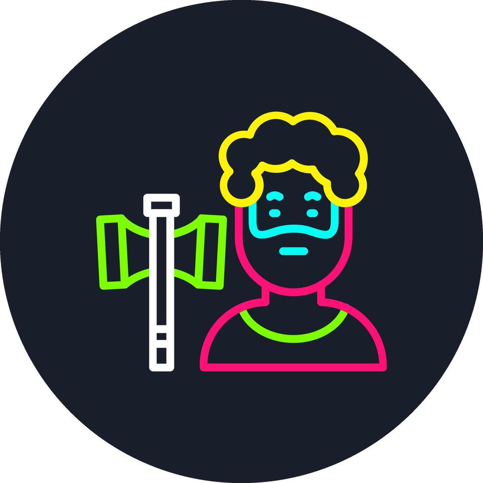 Hephaestus Line Multi Color Design vector