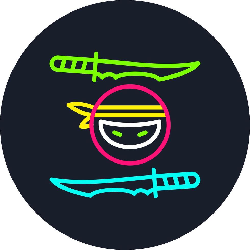 Japan Line Multi Color Design vector