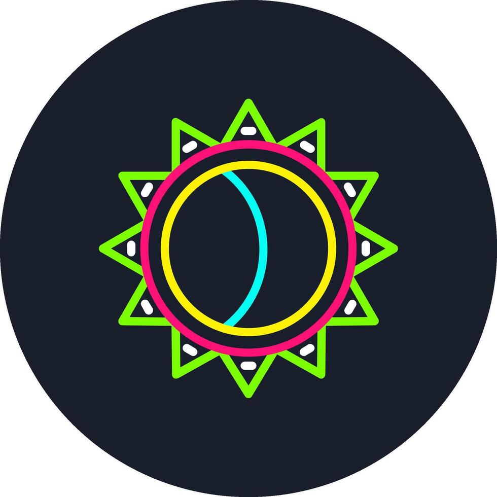 eclipse línea multi color diseño vector