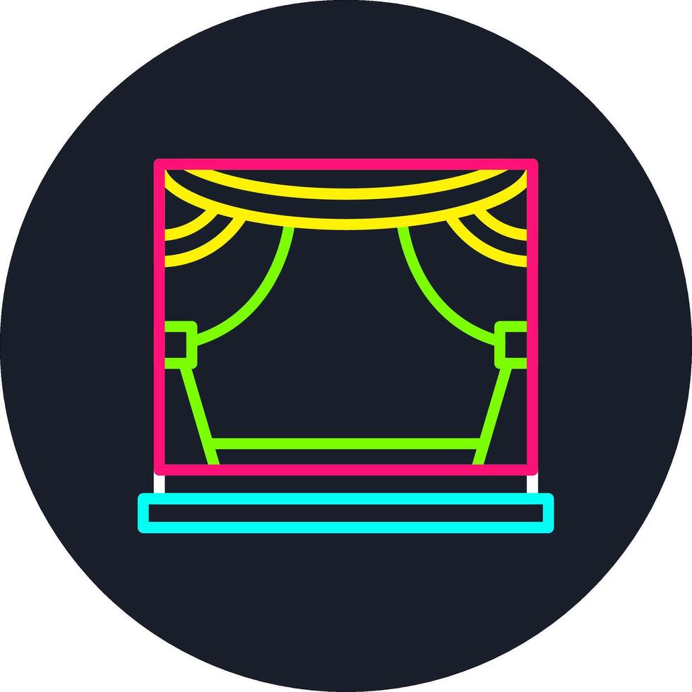 Stage Line Multi Color Design vector