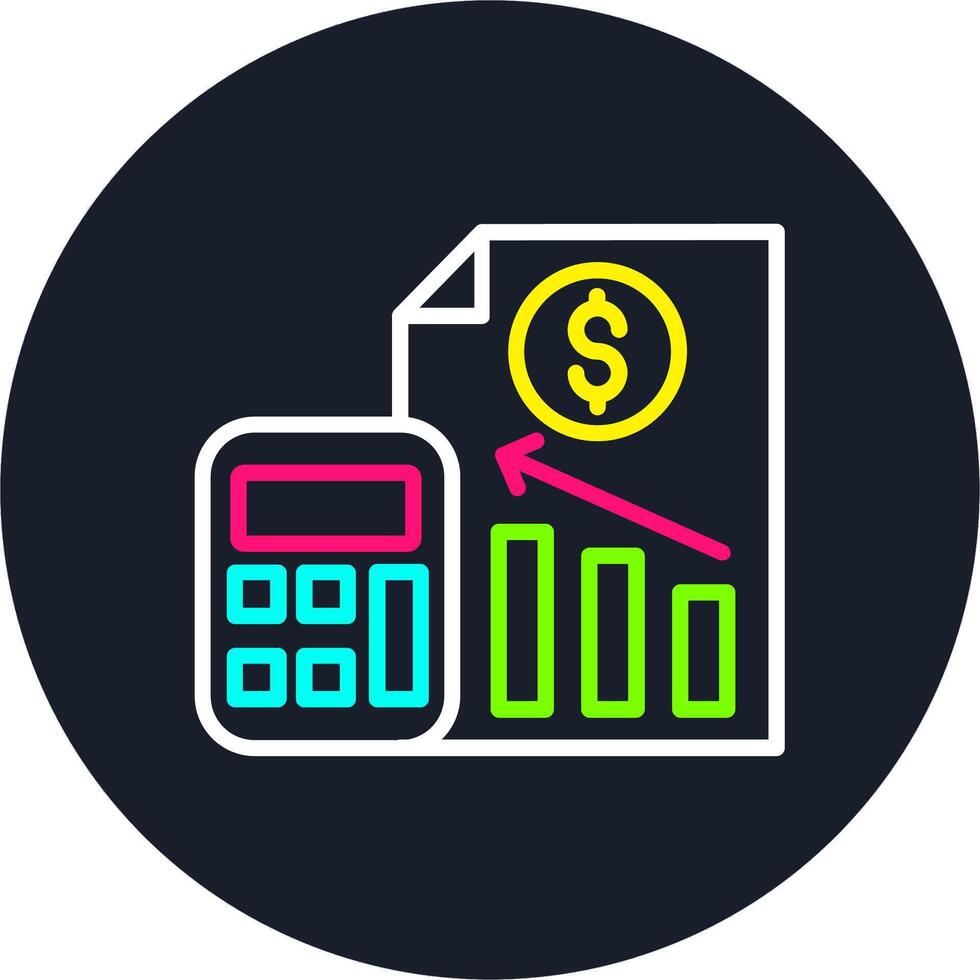 Accounting Line Multi Color Design vector