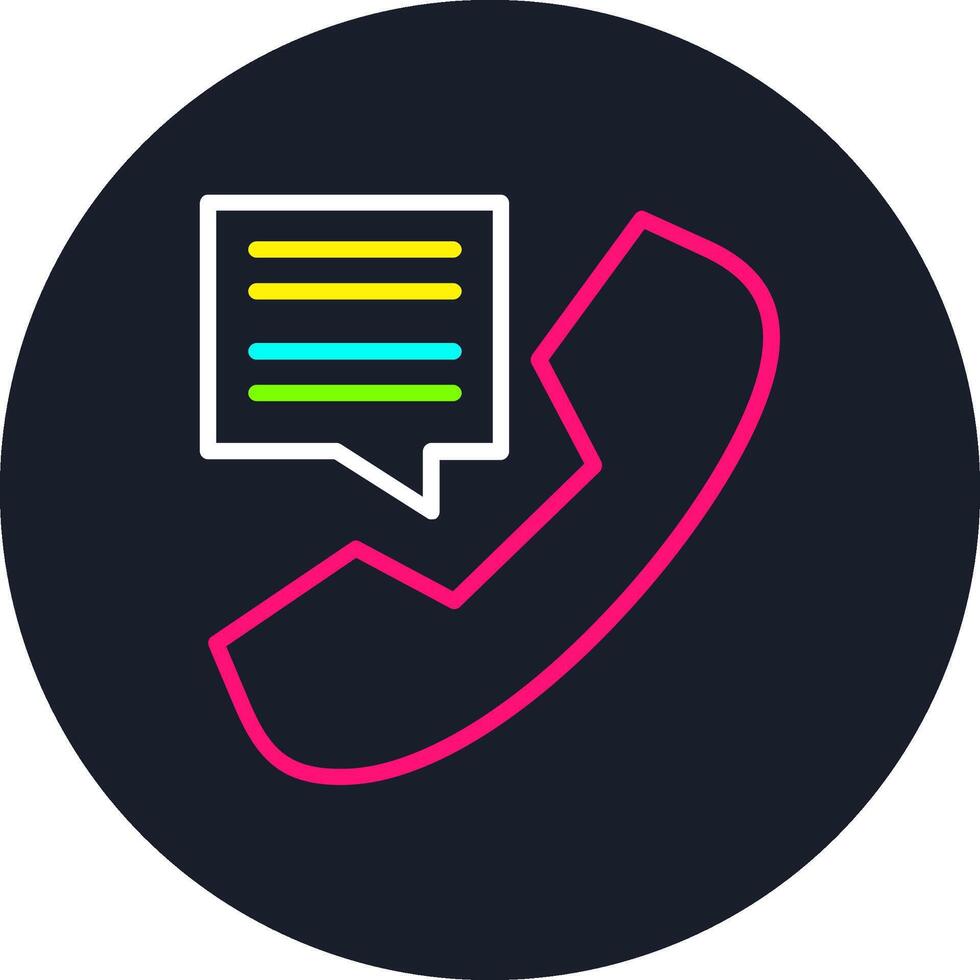 Phone Call Line Multi Color Design vector