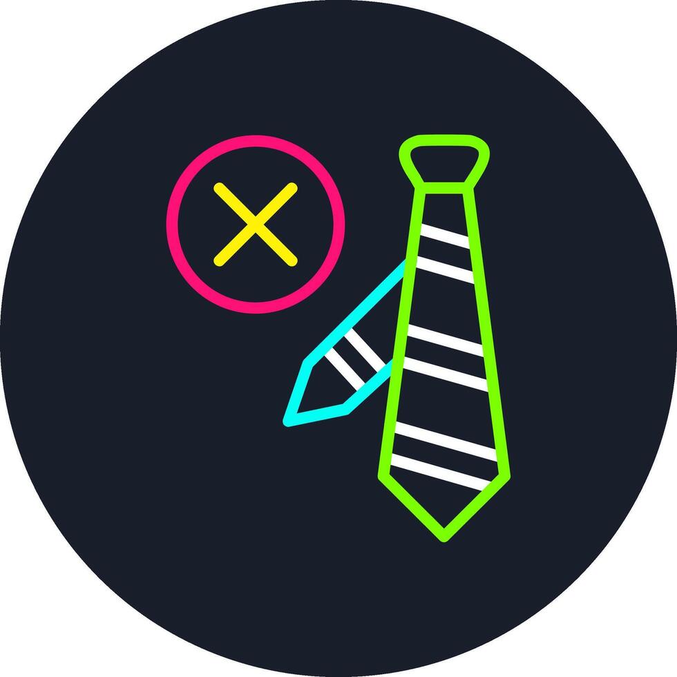 Tie Line Multi Color Design vector