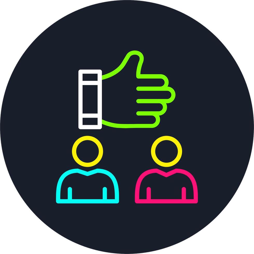 Thumbs Up Line Multi Color Design vector