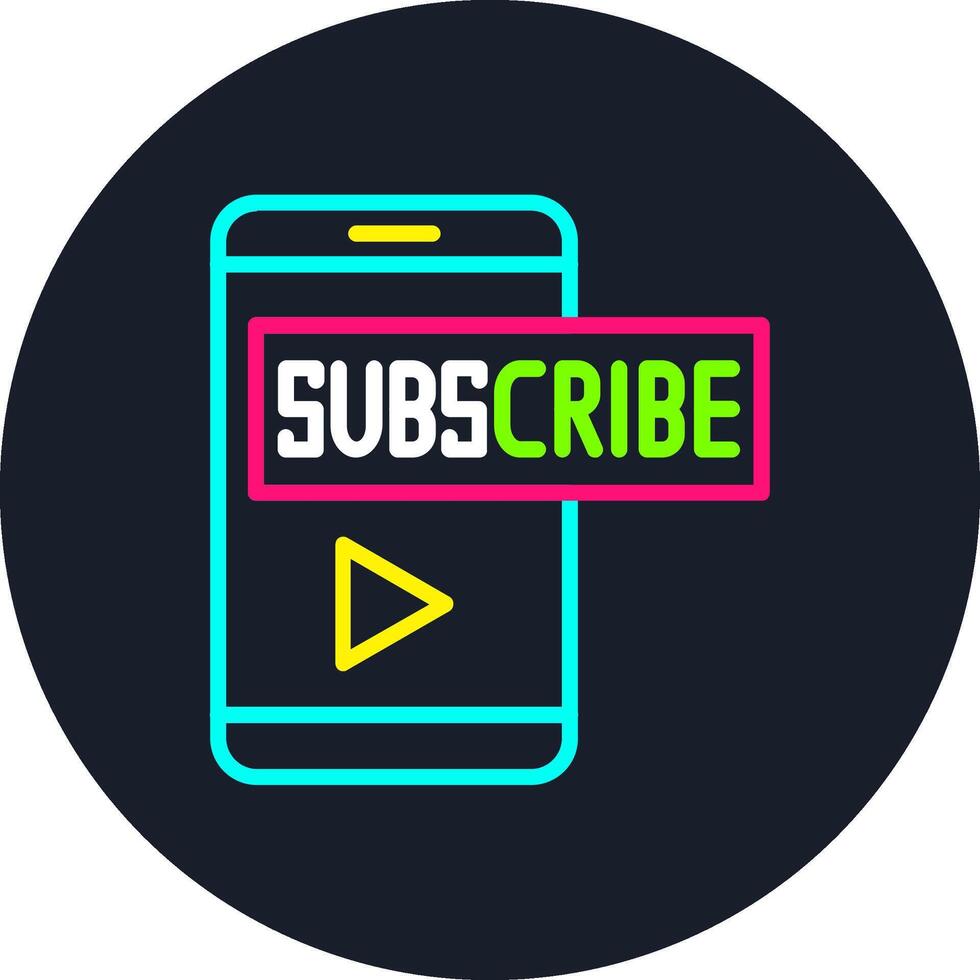 Subscribe Line Multi Color Design vector