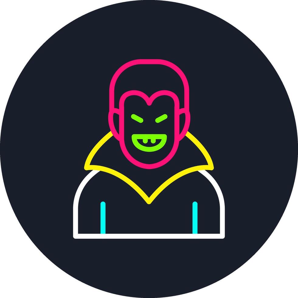 Vampire Line Multi Color Design vector