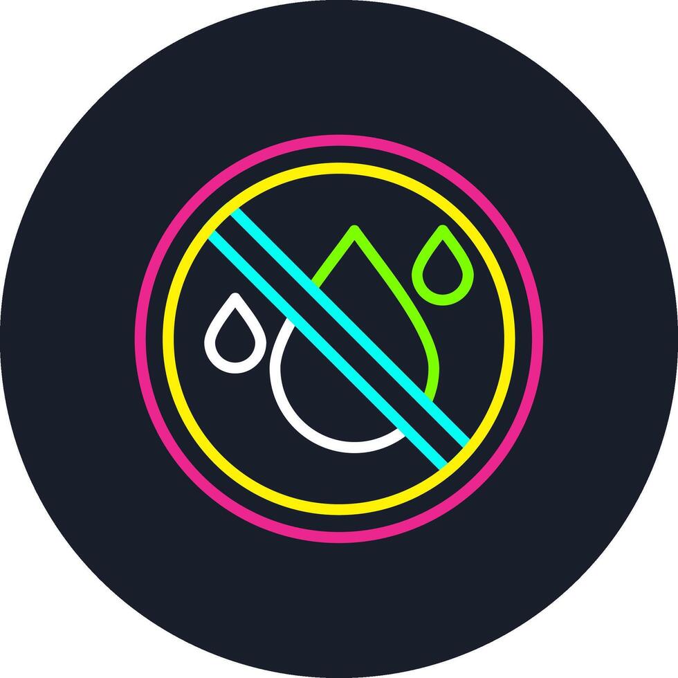 No Water Line Multi Color Design vector