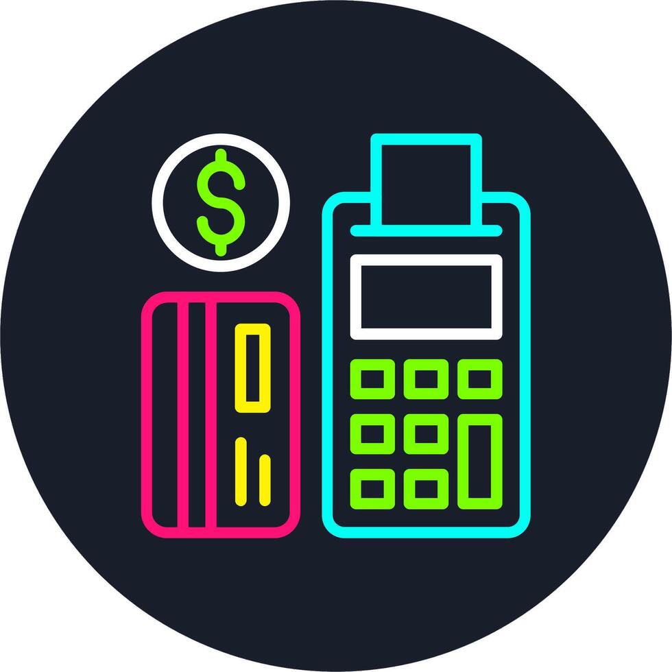 Credit Card Line Multi Color Design vector