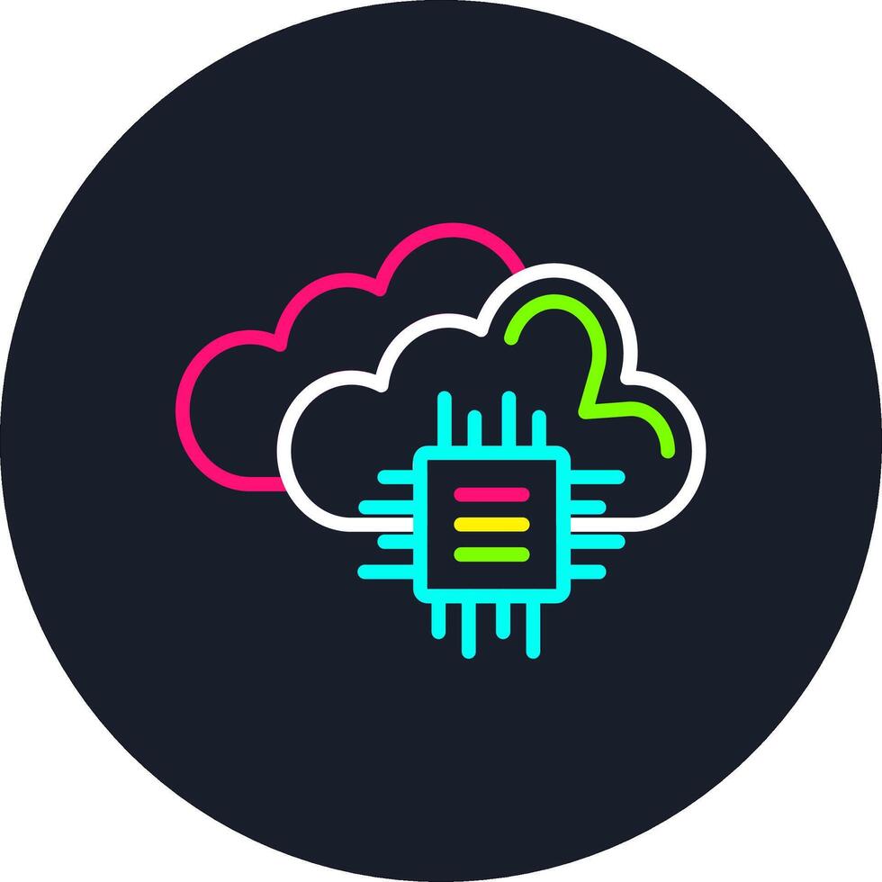 Technology Line Multi Color Design vector