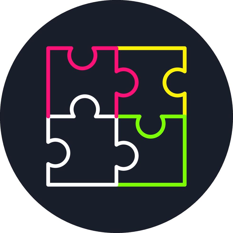 Puzzle Line Multi Color Design vector