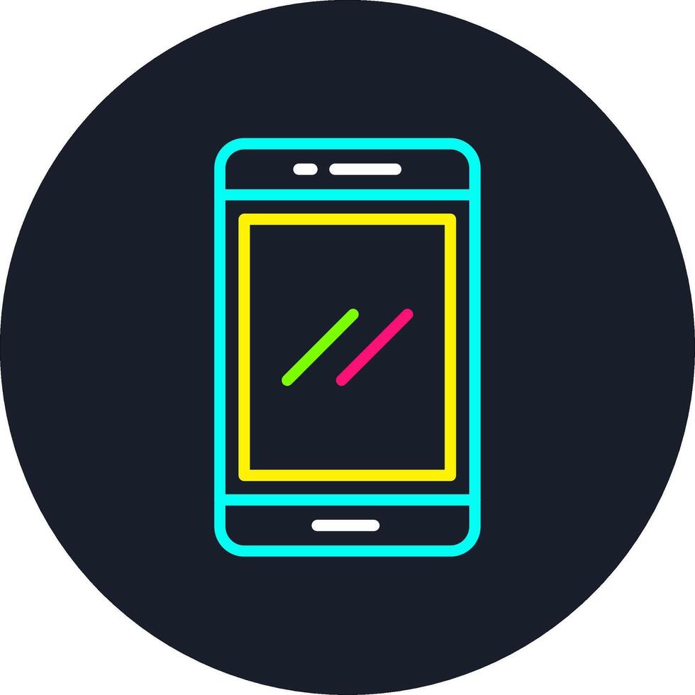 Mobile Phone Line Multi Color Design vector