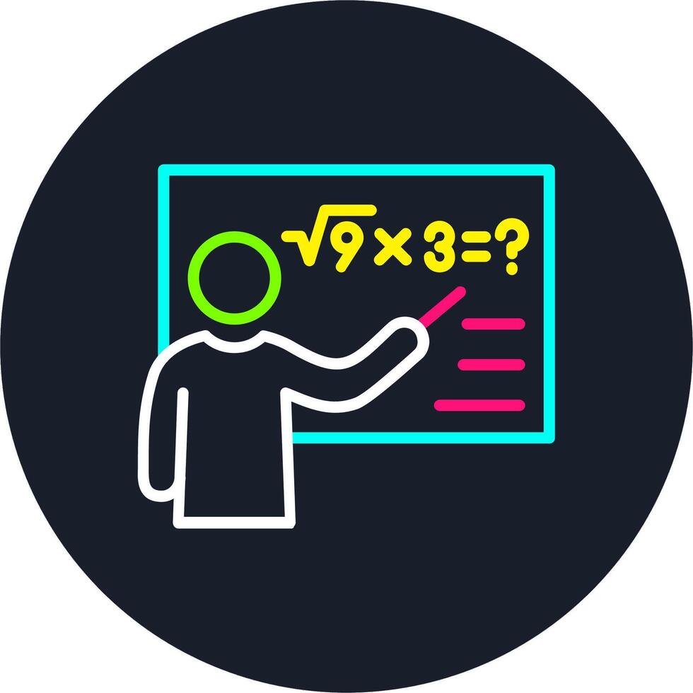 Mathematician Line Multi Color Design vector