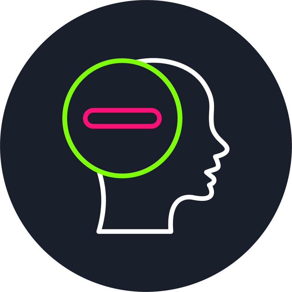 Negative Thinking Line Multi Color Design vector
