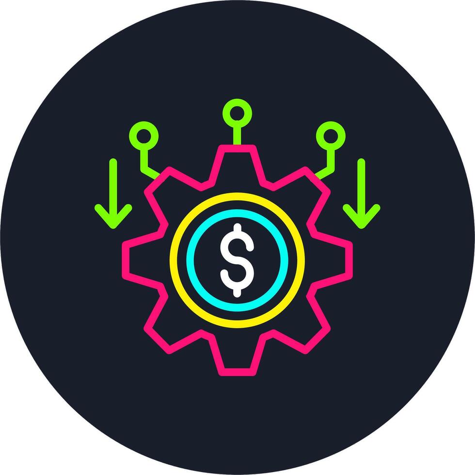 Cost Line Multi Color Design vector