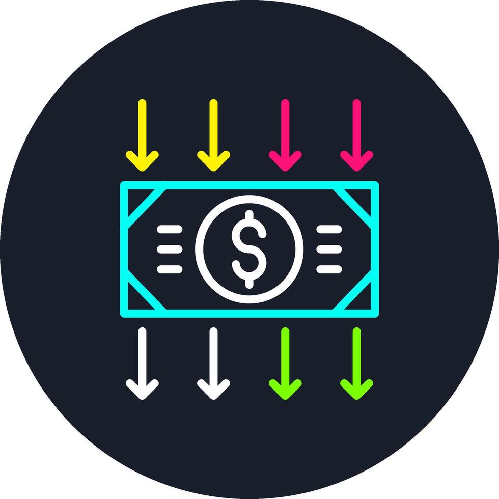 Money Line Multi Color Design vector