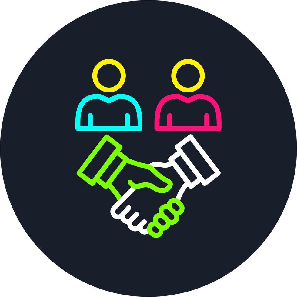 Customer Engagement Line Multi Color Design vector