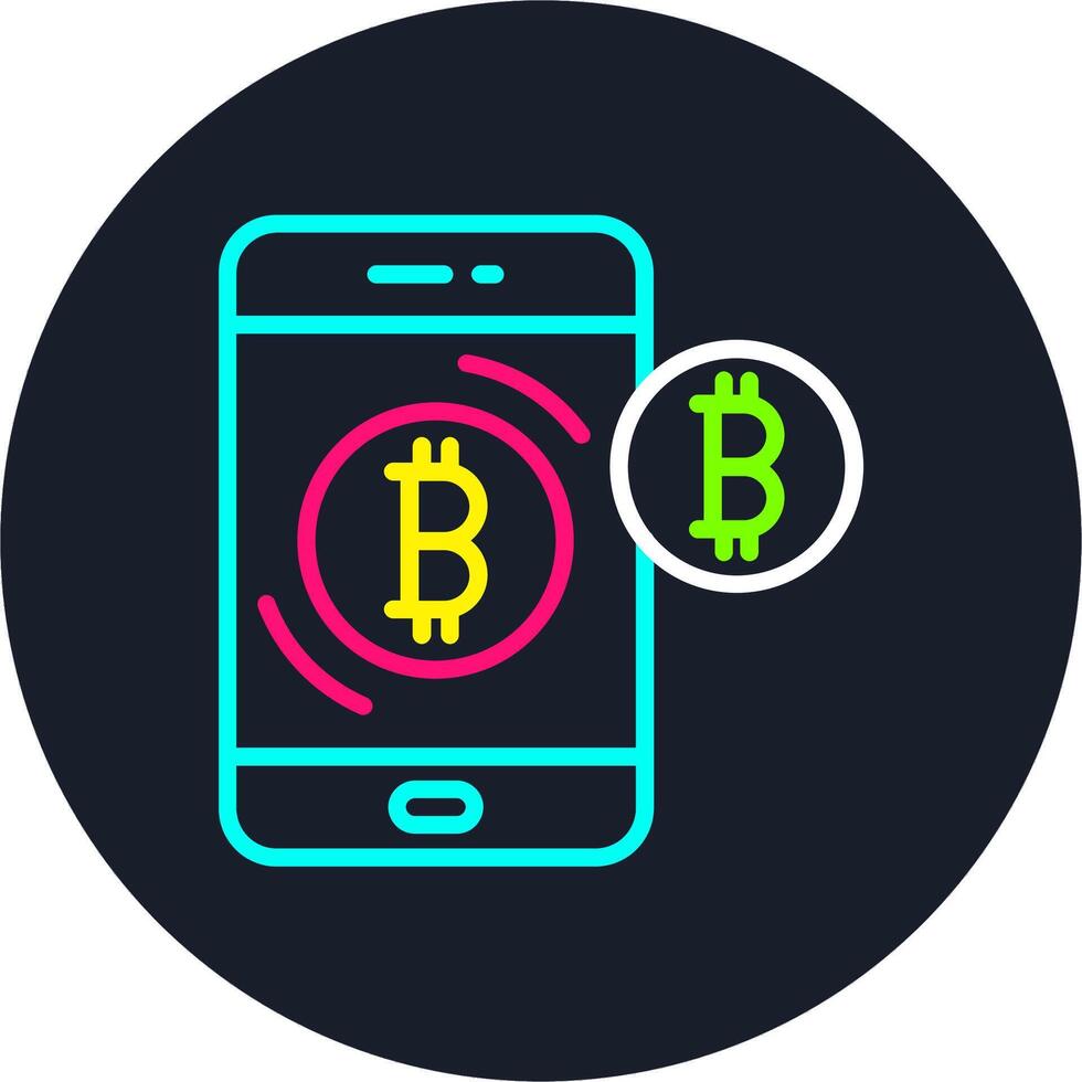 Bitcoins Line Multi Color Design vector