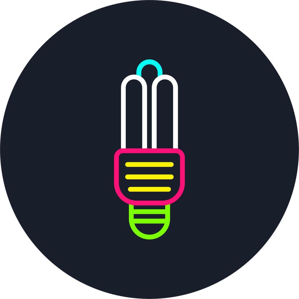 Fluorescent Light Line Multi Color Design vector
