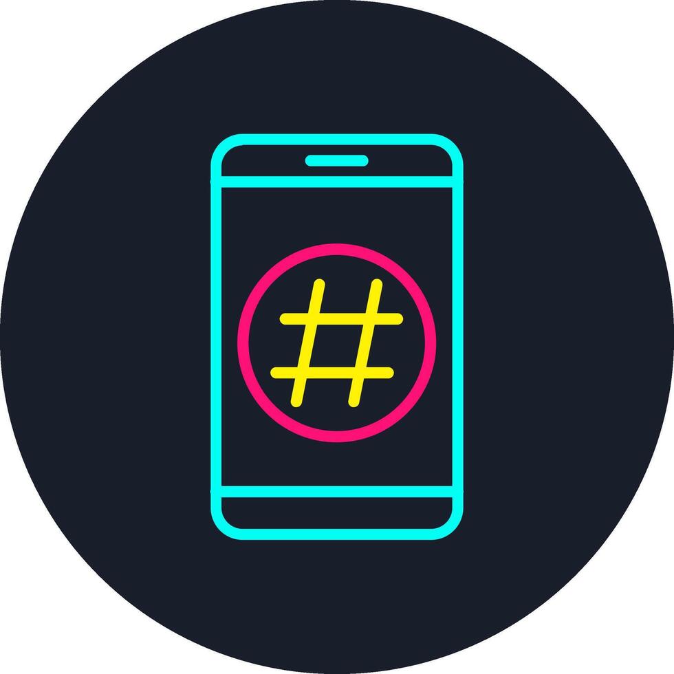Hashtag Line Multi Color Design vector