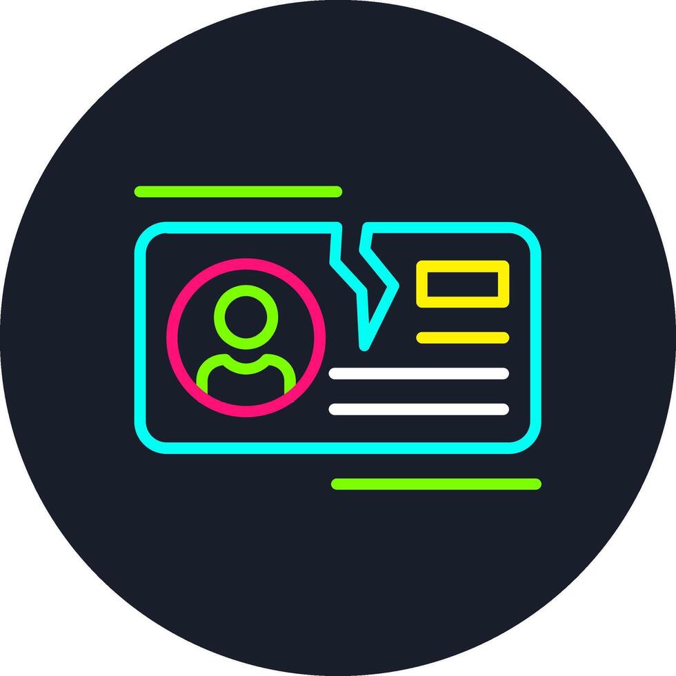 Id Card Line Multi Color Design vector