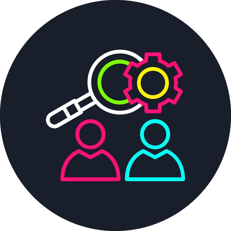 Human Resources Line Multi Color Design vector