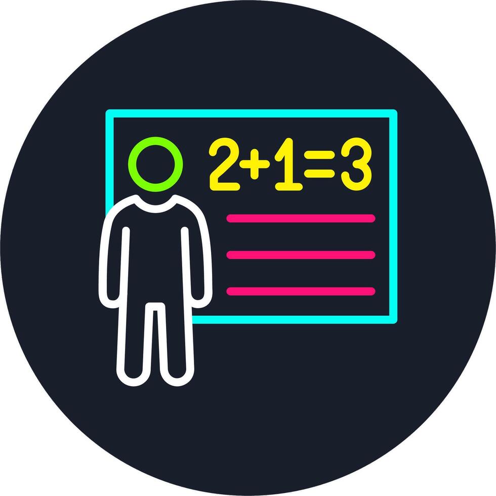 Teacher Line Multi Color Design vector