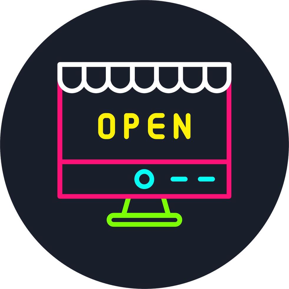 Open Line Multi Color Design vector